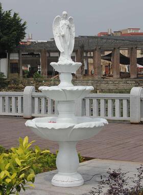 欧式花园别墅喷水鱼池景观假山喷泉流水摆件户外婚庆简约装饰水景