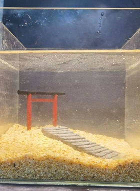 冬官手作 鱼缸造景摆件苔藓花盆小房子牌坊神明鸟居明神鸟居