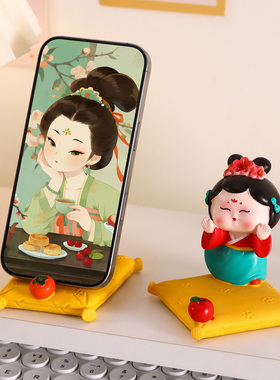 国风唐仕女摆件手机支架2026新款