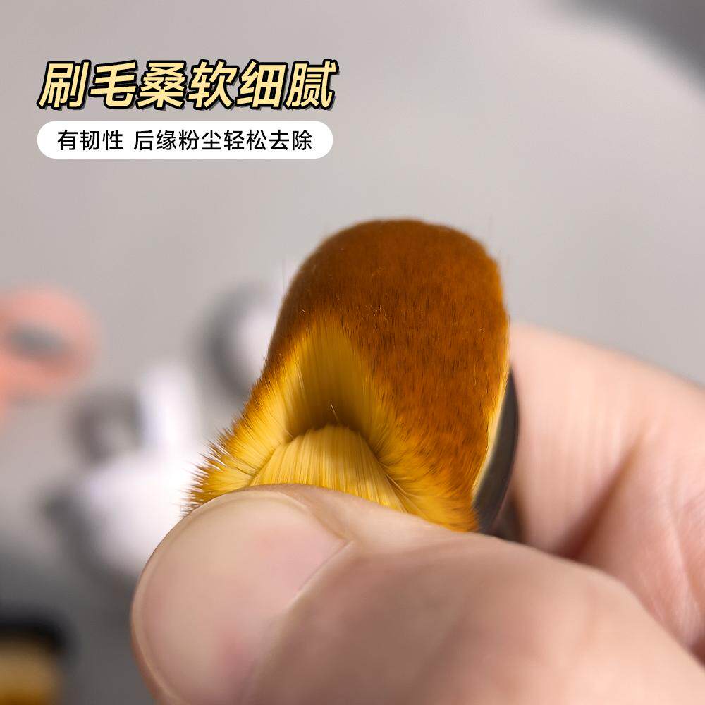 Nail Art Ring Front Dust Brush Back Ring Dust Brush Finger-buckle Fine Soft Brush Nail Sweeping Gray Manicure Tool
