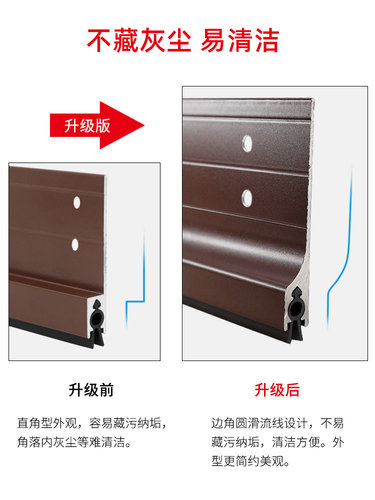 自粘型门底缝挡老鼠密封条玻璃门缝挡风防尘贴条木门防老鼠门挡条 - 图1