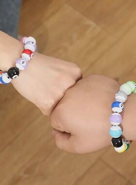 台球手串桌球珠手链多巴胺串珠子亚力穿绳珠子情侣礼物男款