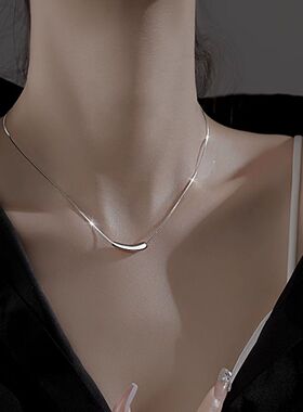 小众茄子项链女简约冷淡风气质百搭锁骨链ins风网红优雅创意颈链