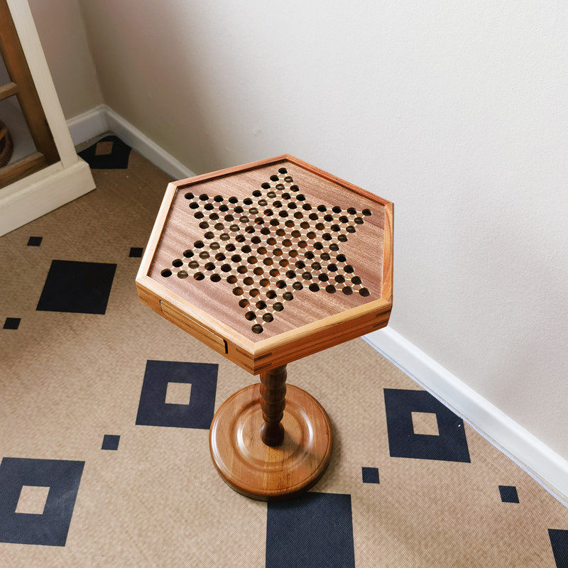 DIY趣味边几跳跳棋北欧实木边几客厅床头柜沙发茶几阳台法式圆几,淘宝优惠券,粉丝福利购,淘宝优惠卷