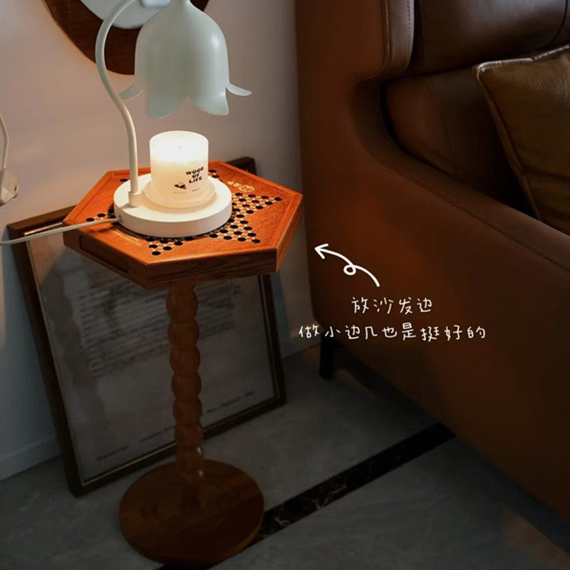 DIY趣味边几跳跳棋北欧实木边几客厅床头柜沙发茶几阳台法式圆几,淘宝优惠券,粉丝福利购,淘宝优惠卷