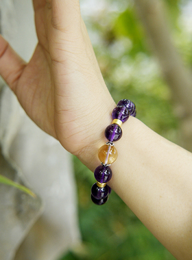 天然紫水晶手链串乌拉圭手串