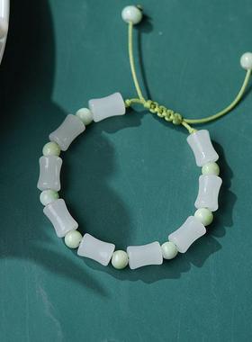 国潮竹节手链上岸编织手绳新中式中考高考考试男女生手串配饰礼物