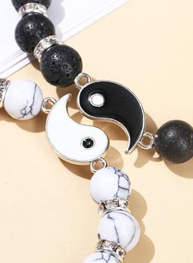 阴阳鱼手链儿龙太极八卦图中国风乾坤磁吸混元国风情侣国潮情侣吸