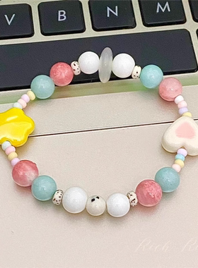多巴胺手链夏天的手链彩色小众精致闺蜜学生女生手饰糖果色女手串