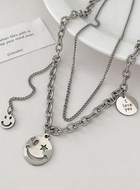 儿童项链男孩美式装饰高级感男童个穿搭女童嘻哈街舞配饰