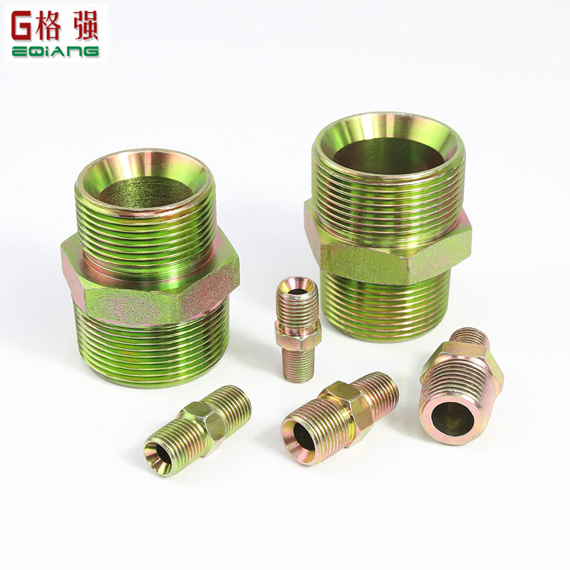 碳钢液压油管接头配件英制螺牙单头C型直接变径转接头3/4/6分1寸