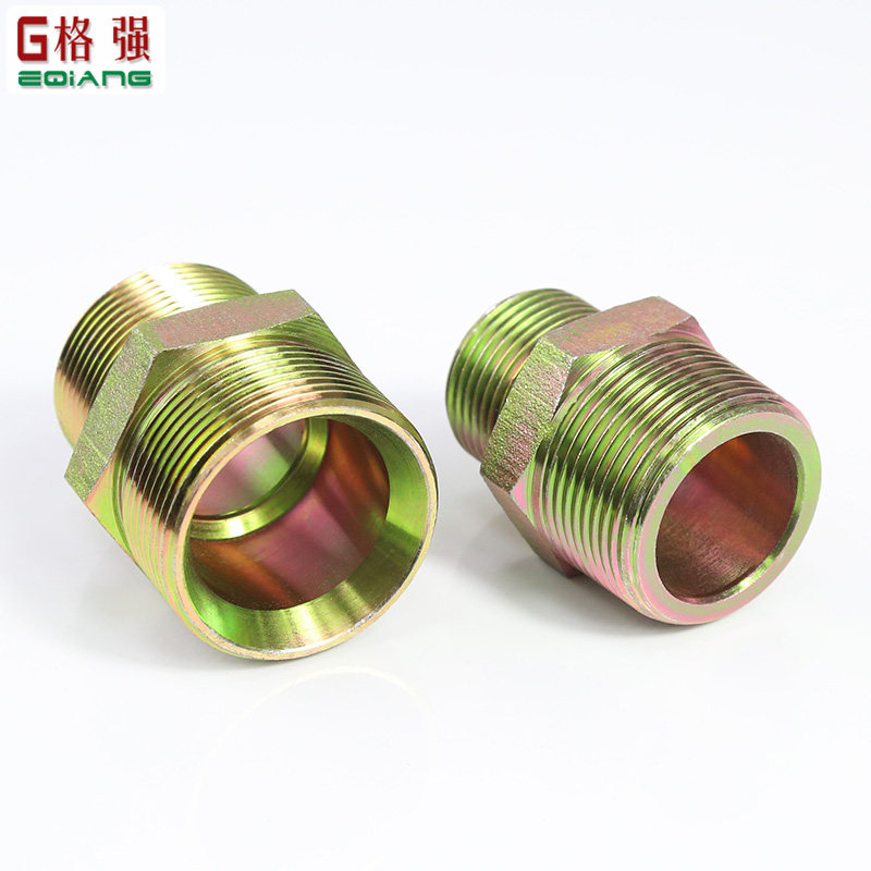 碳钢液压油管接头配件英制螺牙单头C型直接变径转接头3/4/6分1寸