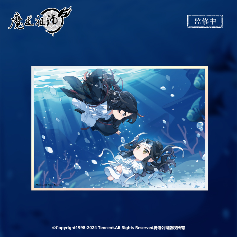 南漫社正版 魔道祖师动画周边朝夕池系列 魏无羡蓝忘机徽章立牌 - 图2