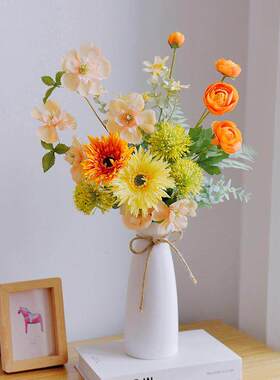 北欧ins假花仿真花客厅装饰摆件防真餐桌花摆花桌面花艺摆设花束