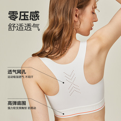 集姻拉链束胸衣帅t无痕强力缩胸平胸神器女防震胸大显小运动内衣 - 图1