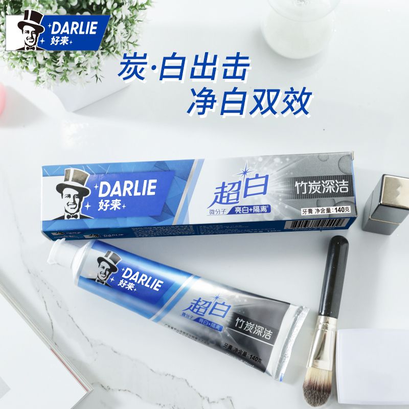 DARLIE好来（原黑人）牙膏双重薄荷超白含氟茶倍健净白家庭实惠装 - 图1