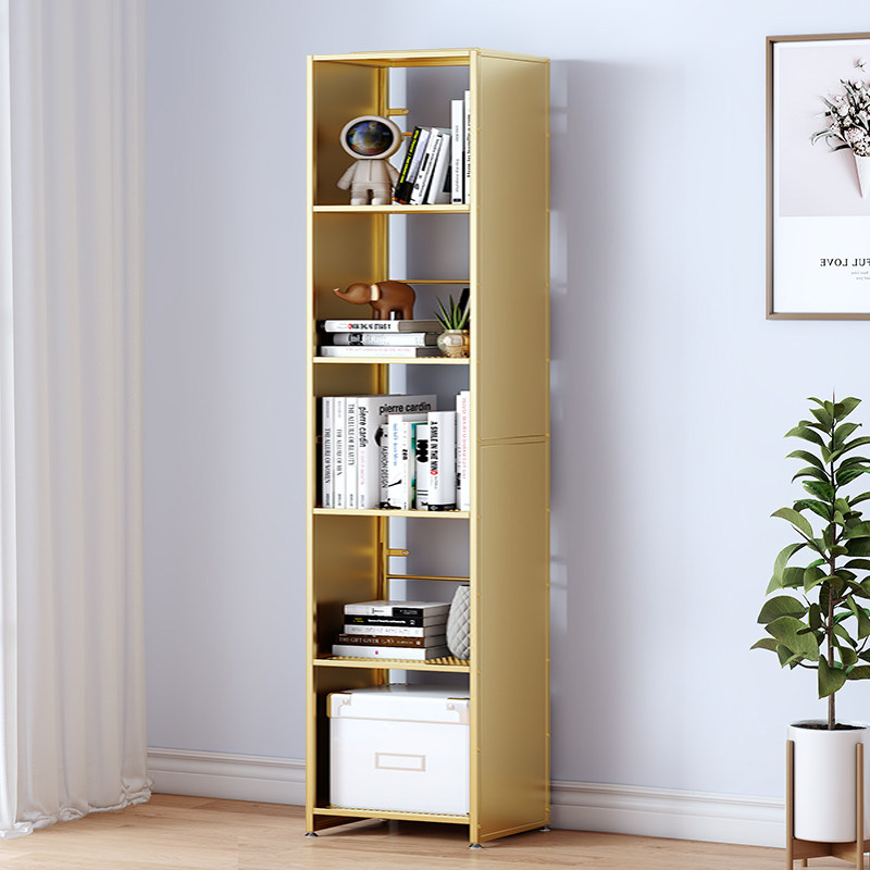 铁艺落地简易家用客厅靠墙转角书架 云仲森家具书架