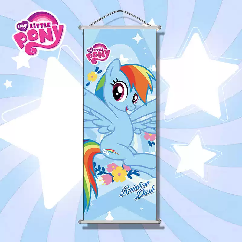 Настенный свиток-постер (My Little Pony) Rainbow Dash, Pinkie Pie, Rarity — мини-декор