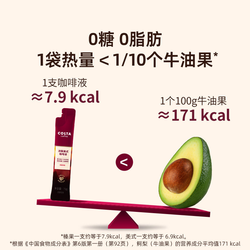 COSTA咖世家浓缩咖啡液速溶无糖0脂冰美式0糖黑咖啡囤货装,淘宝优惠券,粉丝福利购,淘宝优惠卷