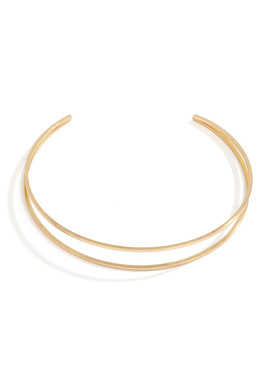 嘻哈朋克风双层C形金属臂镯 欧美跨境个性甜酷朋克简约几何手饰