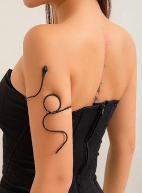 欧美跨境饰品 时尚扭曲蛇形夸张镂空臂镯Leg Chain不规则缠绕手镯