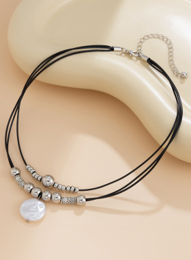 欧美跨境时尚气质异形仿珍珠吊坠