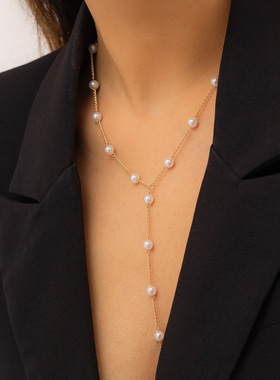 欧美跨境饰品简约冷淡风叠戴珍珠