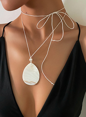 欧美跨境饰品沙滩度假长款水滴贝