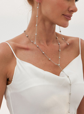 欧美跨境嘻哈简约金属圆珠链条项