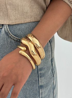 欧美跨境时尚金属光面水滴弹簧扣