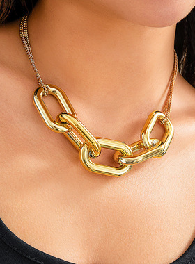 欧美跨境饰品夸张朋克风大扣子项