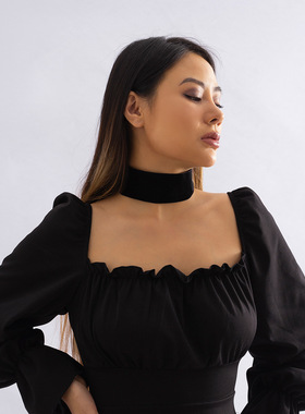 欧美跨境饰品个性万圣节黑色项圈