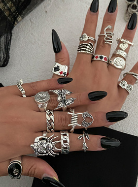 欧美跨境万圣节骷髅头鬼爪扑克小