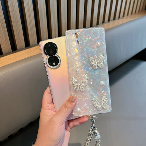 适用于华为荣耀80手机壳80pro半透明新款女ann一an00小清新honor8o蝴蝶p80por曲屏八十高级感八零x80防摔简约 - 图3