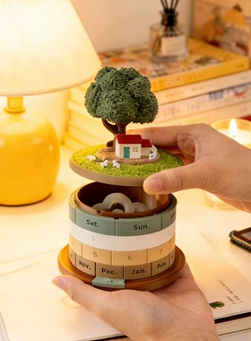ins微景观万年历日历摆件解压