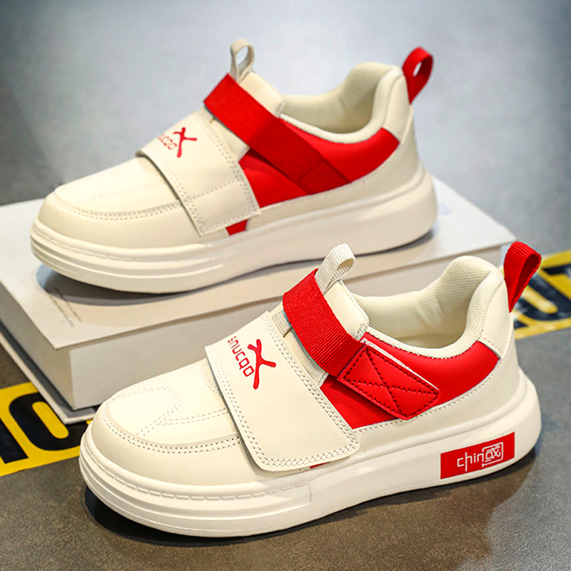 儿童鞋子小白鞋女童鞋2024春秋新款中大童运动鞋皮面潮牌板鞋秋鞋