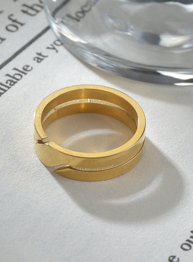 欧美流行情侣对ring指环大号男