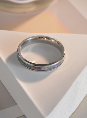 情侣对戒小号五号对戒钛钢指环饰