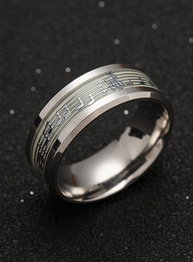 指环钢琴五线饰品首饰太钢ring