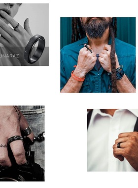 欧美2023新款饰品可旋转减压黑色