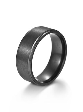 经典男士手饰品电镀黑色组合不锈钢钛钢指环大号戒指ring扳指太钢