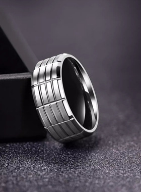 欧美流行不锈钢男士钛钢指环戒指