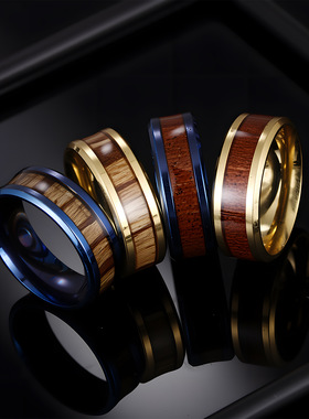 欧美流情侣婚戒首饰不锈钢手饰品