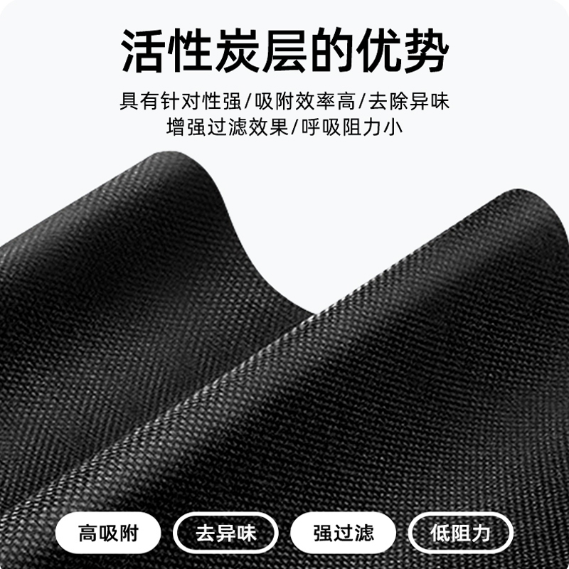 朝安9542V头戴式呼吸阀电焊工防尘防工业粉尘打磨活性炭KN95口罩 - 图1