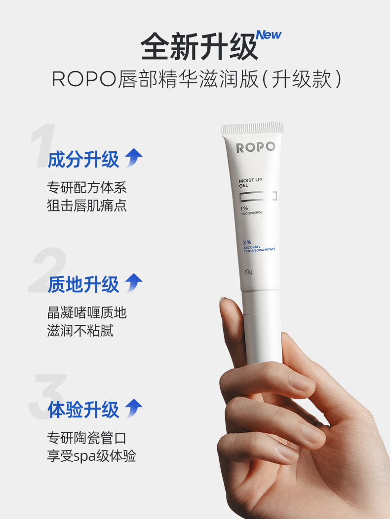 ROPO诺卜唇部护理精华液啫喱唇膜润唇膏唇蜜保湿滋润淡化唇纹非唇 - 图1