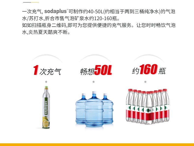 气泡水机气瓶苏打水机通用气罐充气换气服务食品级二氧化碳CO2-图2