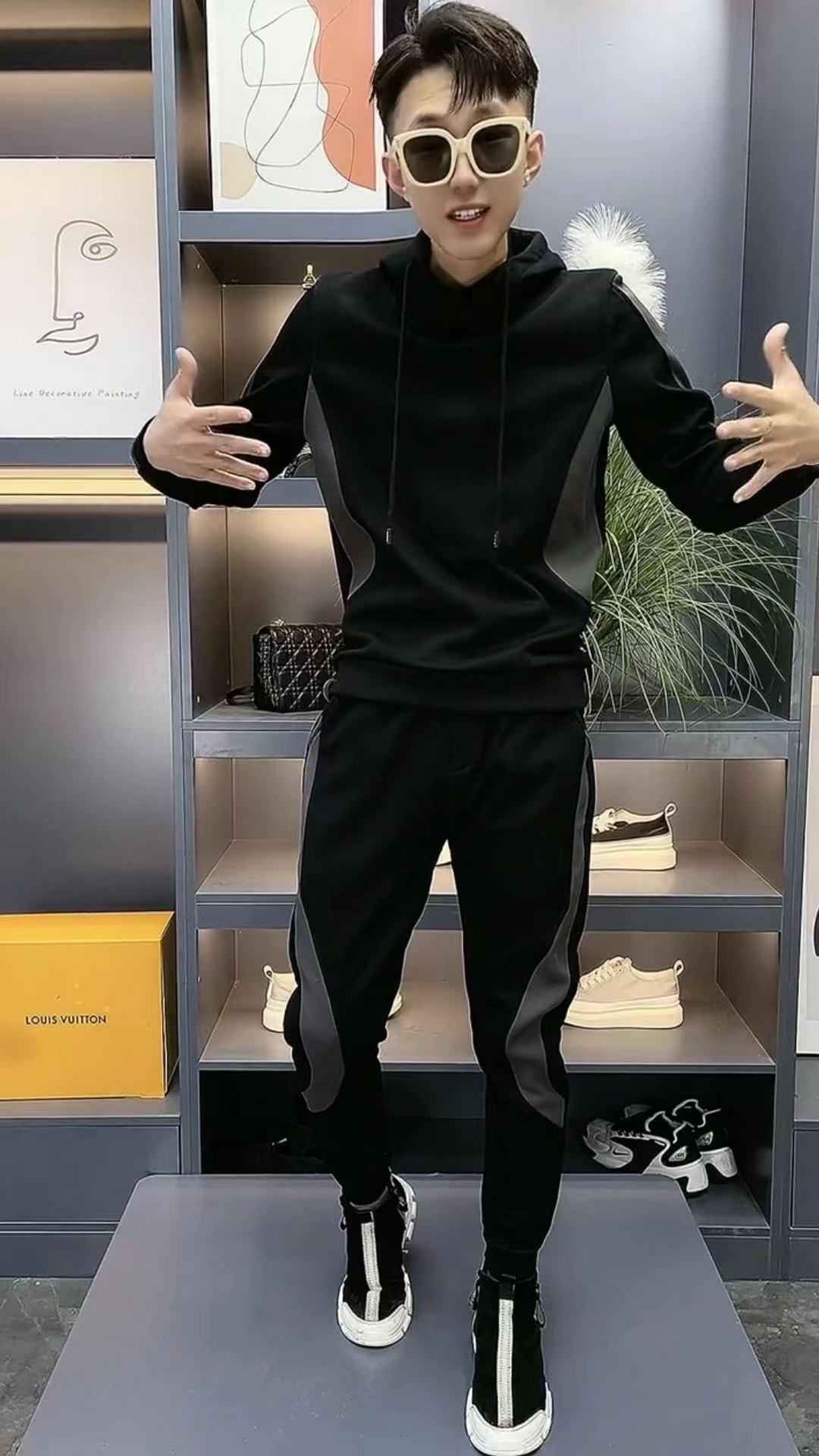 21秋冬季男士卫衣裤子两件套潮流时尚休闲运动套装男装百搭运动服,淘宝优惠券,粉丝福利购,淘宝优惠卷