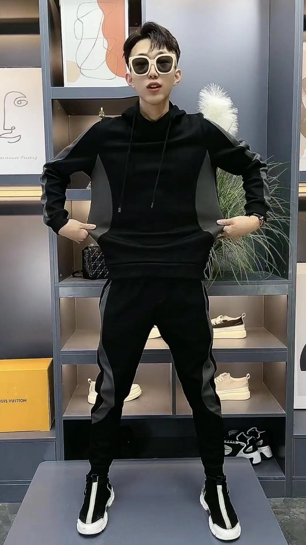 21秋冬季男士卫衣裤子两件套潮流时尚休闲运动套装男装百搭运动服,淘宝优惠券,粉丝福利购,淘宝优惠卷