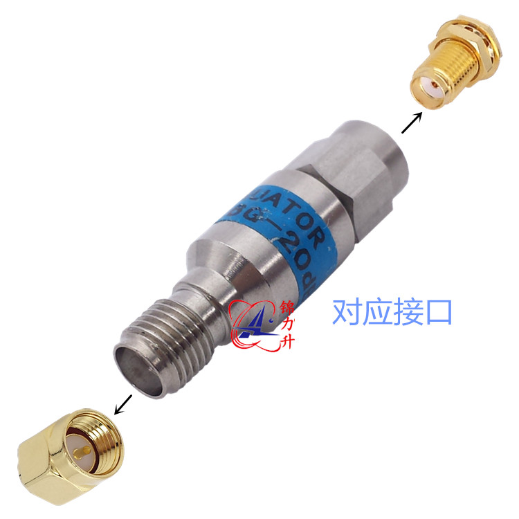 适用RF射频同轴连接器衰减器固定SMA公头转SMA母头转接头转换头Db-图3