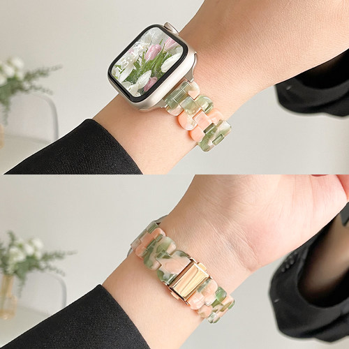 适用小米手环9pro表带新款树脂红米手表腕带智能运动手表redmiwatch6/5/4手表带八九代por版替换带女生高级感 - 图3